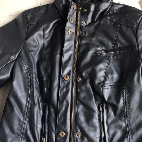 Small Black Leather Jacket (Girls) - Picture 4 of 5